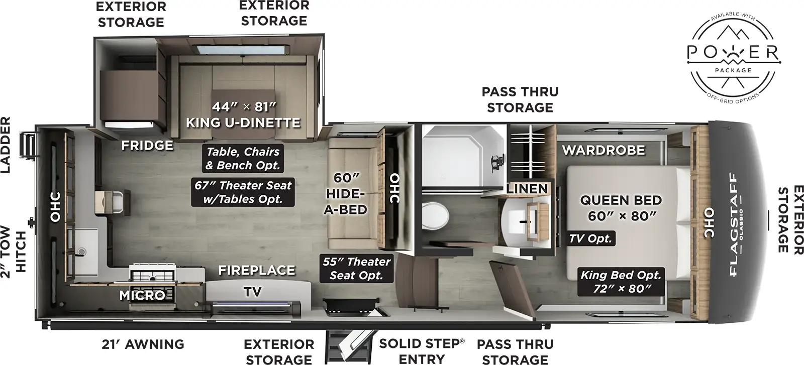 Flagstaff Classic Fifth Wheels F301RKS Floorplan